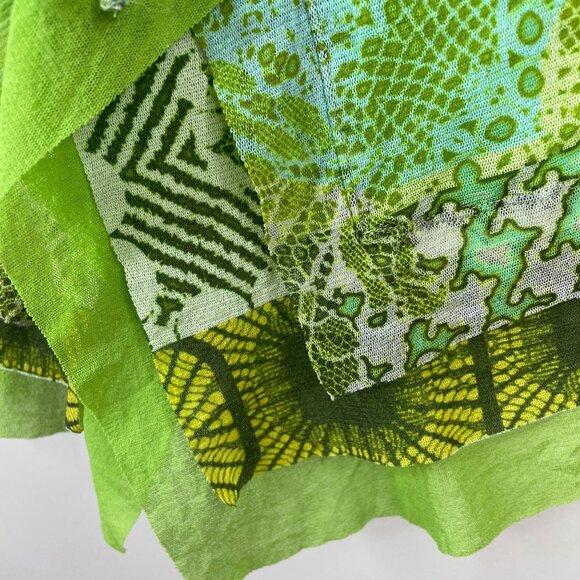 FUZZI Jean Paul Gaultier Art To Wear Y2K Mesh Kimono Top Large Open Tie Front - Picture 4 of 9